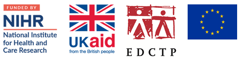 NIHR, UK Aid, EDCTP & EU logos